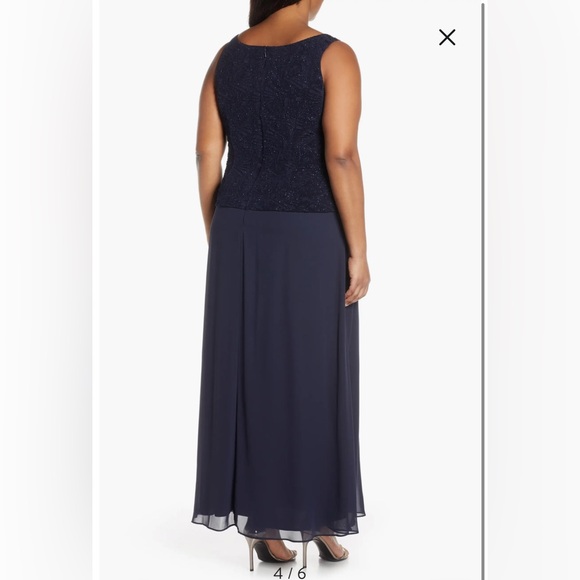 NWT- Alex Evenings Women's Plus Size Sparkle Long Dress- size 14 - Picture 2 of 9